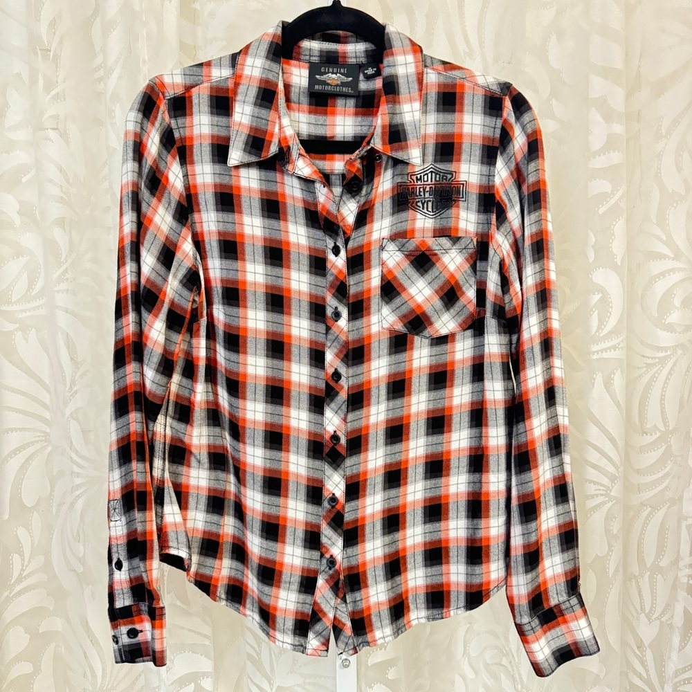 NWOT Harley Davidson Plaid Button-Up Shirt
